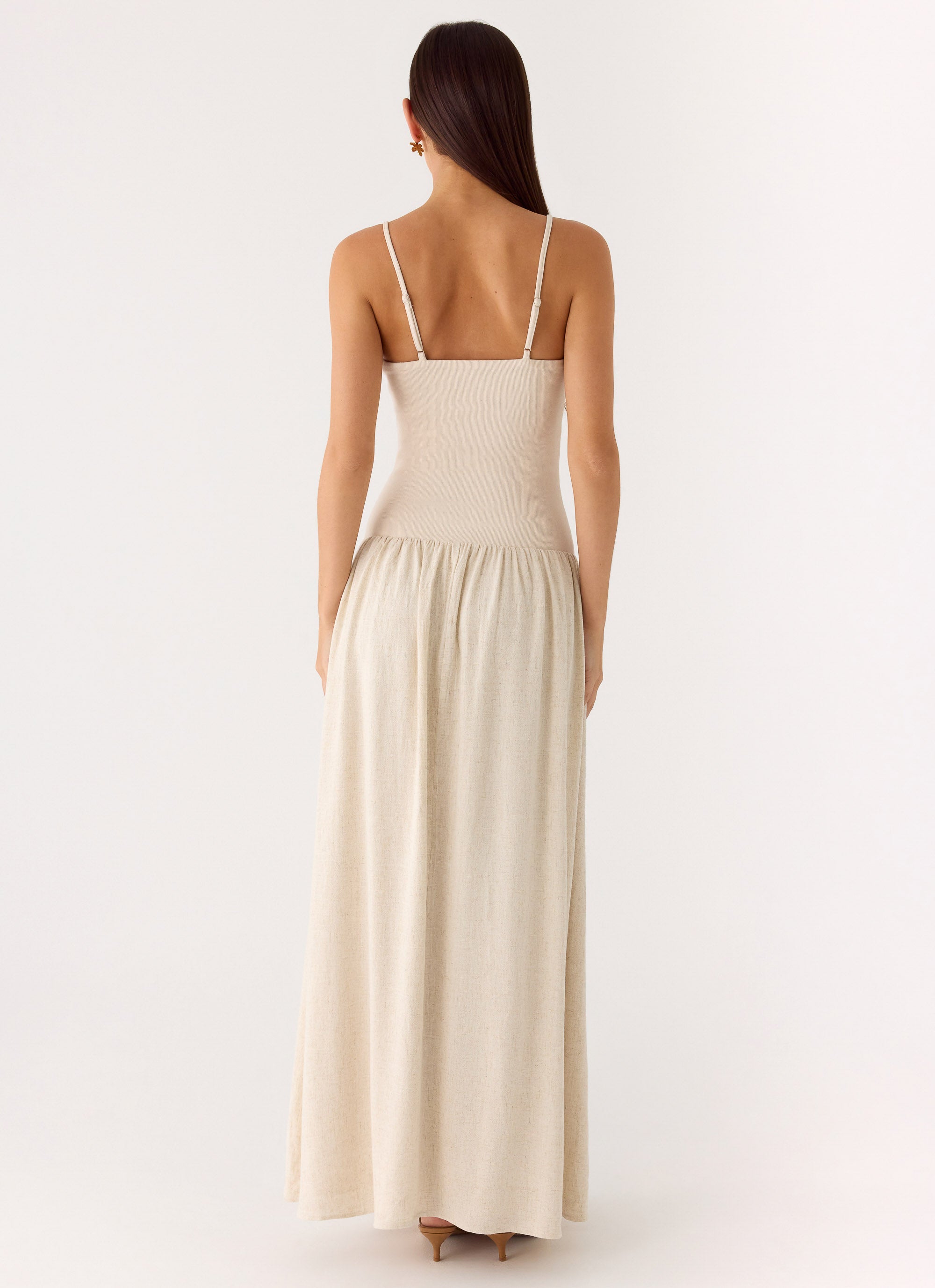 Ali Linen Maxi Dress - Oatmeal